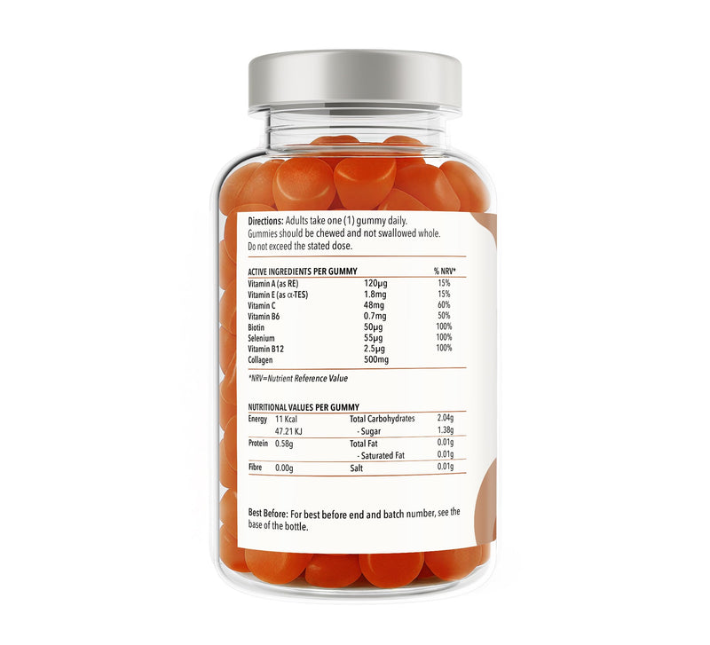 Troo Health Care Collagen Complex - 90 Natural Orange Gummies - One Per Day Hydrolysed Collagen with Biotin, Vitamin C & Selenium - Three Months Supply – Healthy Skin & Hair for Men & Women 90 count (Pack of 1)