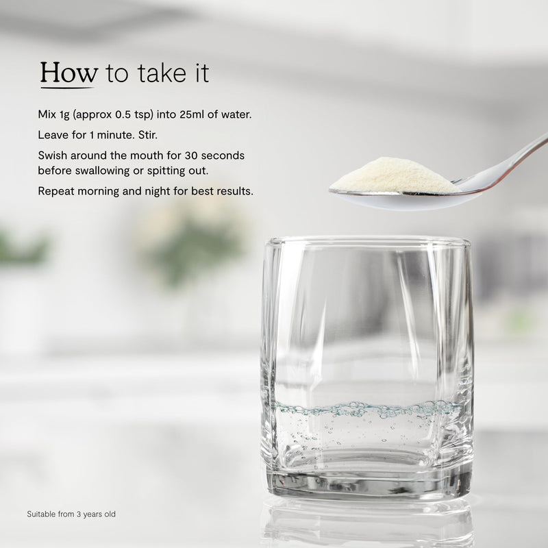 Invivo Bio.Me Oral Powder for Bad Breath, Healthy Gum Support and Oral Health. - 2.5 Billion CFU Probiotic Bio Cultures Complex Powder with PROBIOACT® - Contributes to Oral Microbiome