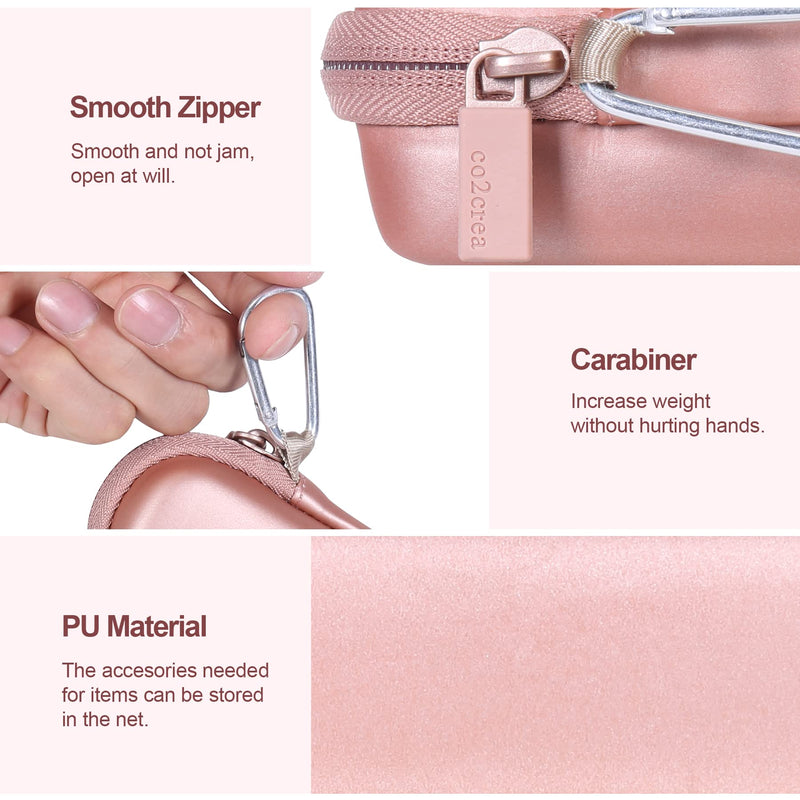 [Australia] - co2CREA Hard Case and Replacement Head Compatible with Finishing Touch Flawless Facial Hair Remover Electric Face Razor for Women (Rose Gold Case + Replacement Head) Rose Gold Case 