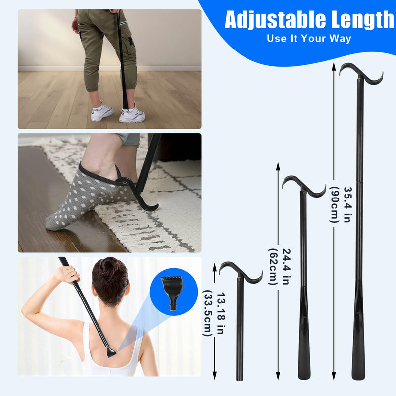[Australia] - Sock Aid Kit for Seniors ‚Äì Easy Sock Helper Device with Button Hook, Zipper Pull, Dressing Stick & Shoe Horn ‚Äì Daily Dressing Aid for Limited Flexibility 