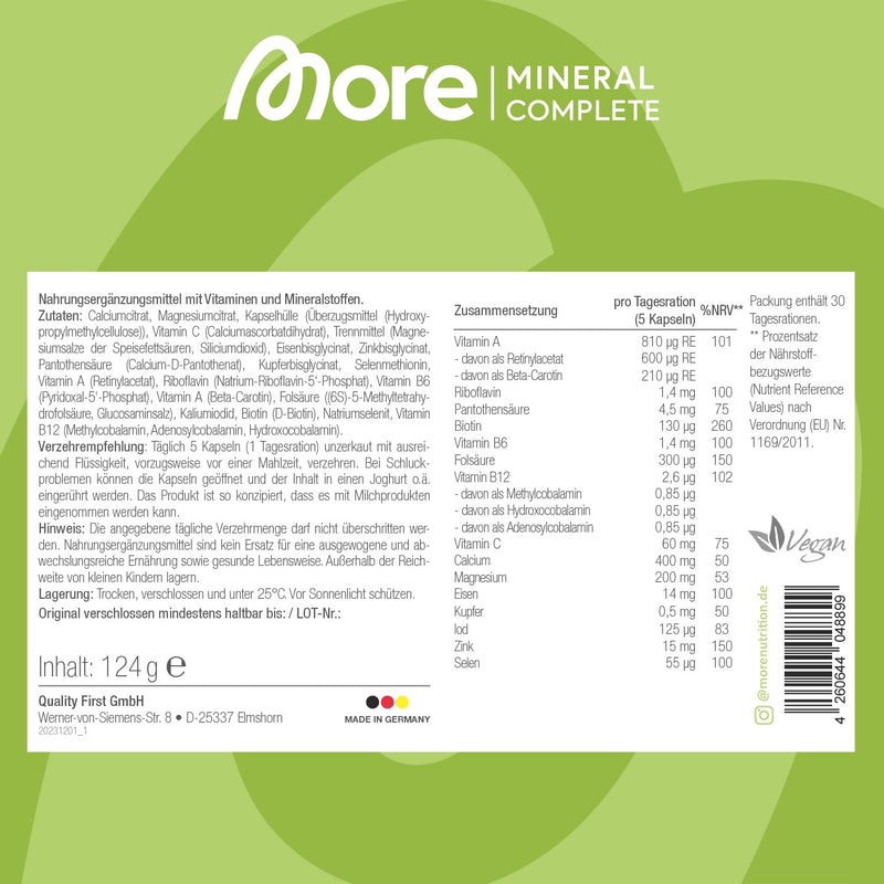 [Australia] - More Mineral Complete V4, 150 capsules with vitamin-mineral complex 