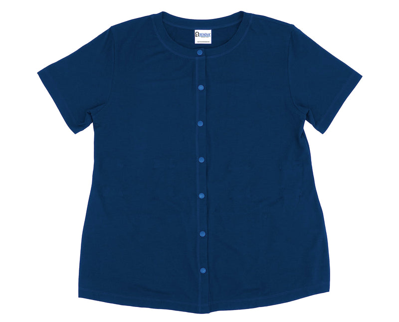 [Australia] - Mastectomy Recovery Shirt with Drain Pockets X-Large Blue 