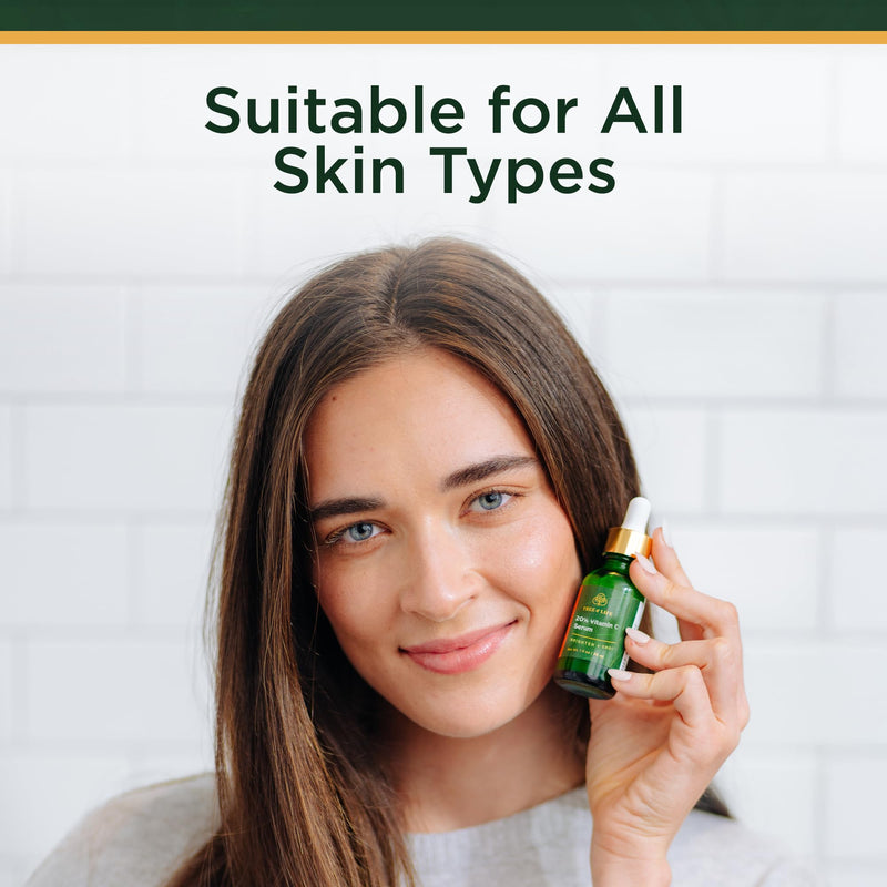 Tree of Life Vitamin C+ Serum for Face, Dark Spots Remover Face Oil, 1Fl Oz | Brightening 20% Vitamin C+ serum for face. Higher concentration face oil that targets dark spots and fine lines 1 Fl Oz (Pack of 1) 01. Vitamin C+