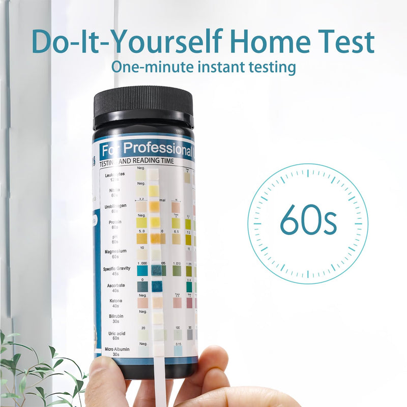 [Australia] - 12-Panel UTI Test Strips Kits for Urinalysis 100ct, Women Urine Treatment & Prevention at Home, URS Testing Kit for Kidney, Liver, UTI, Keto Diet, Ketosis, Hydration, Proteinuria, & More 