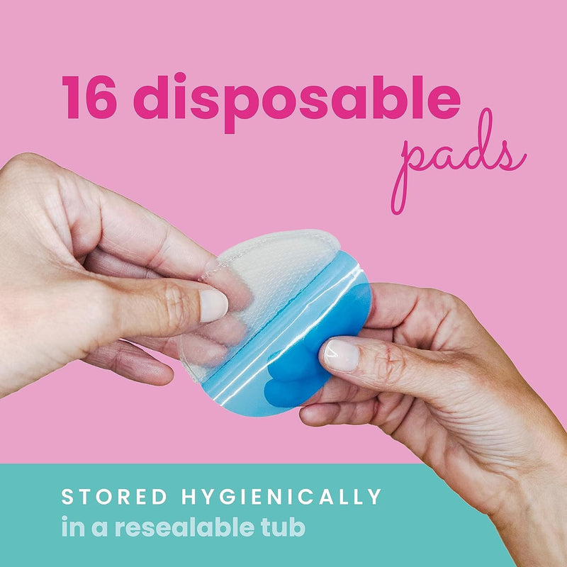 [Australia] - Soothing Gel Pads, Instant Cooling Relief for Sore Nipples, Made Without BPA, Hydrogel Pads for Breastfeeding, Aloe Vera Infused 16 Count 