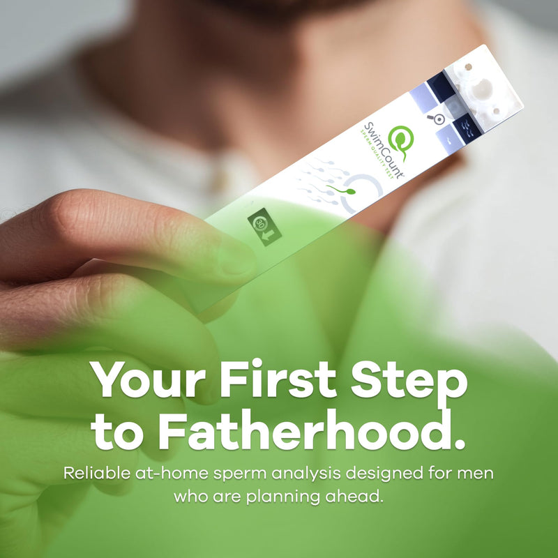 [Australia] - SwimCount At-Home Male Fertility Test, Measures Progressive Sperm Motility with High Sensitivity and Specificity, Discreet At-Home Results, Easy Sperm Quality Kit for Men 