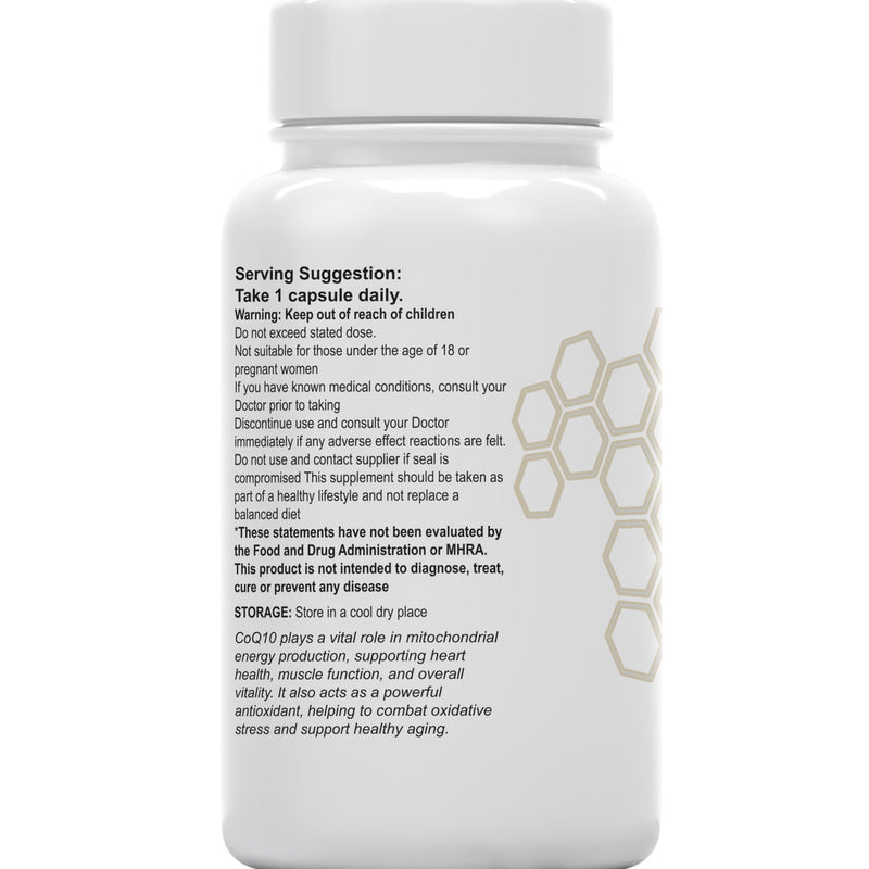 Ubiquinone Coenzyme Q10 400mg | 120 High Strength Vegan Capsules | Liposomal High Absorption CoQ10 1-A-Day Tablets | CoEnzymeQ10 Supplement | 4 Months Supply UK Company
