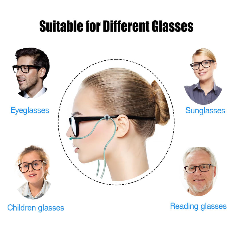 [Australia] - Oxygen Tube Holder for Glasses-Oxygen Nasal Cannula Clips for Ear Protection-Nasal Oxygen Cannula Ear Savers Effectively Avoid Ear Pain (Black) Black 