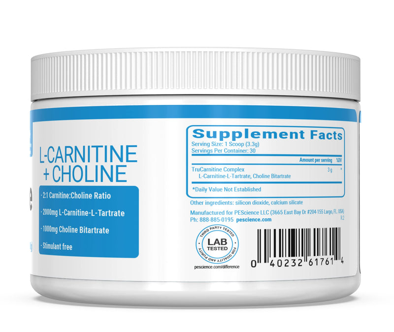 [Australia] - PEScience TruCarnitine, L-Carnitine-L-Tartrate Superior Absorption Formula, 30 Serving 
