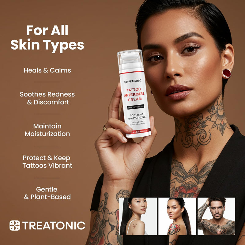 [Australia] - Tattoo Aftercare Cream for Soothing & Moisturizing: Healing & Soothing Aftercare Lotion for Microneedling, Microblading & Piercing - Tattoo Skin Care for New & Old Tattoos - 5 oz / 150ml 150 g 
