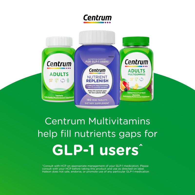 Centrum MultiGummies for Adults, Assorted Fruit Flavors, 180 Count | Contains B Vitamins, Vitamin C, Vitamin E and Antioxidants, Supports Healthy Immune Response, GLP-1 Support New 180 Count (Pack of 1)