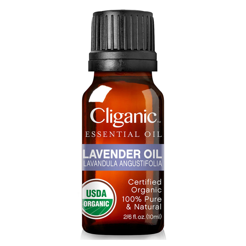 Cliganic USDA Organic Lavender Essential Oil - 100% Pure Natural Undiluted, for Aromatherapy Diffuser | Non-GMO Verified 0.33 Fl Oz (Pack of 1)