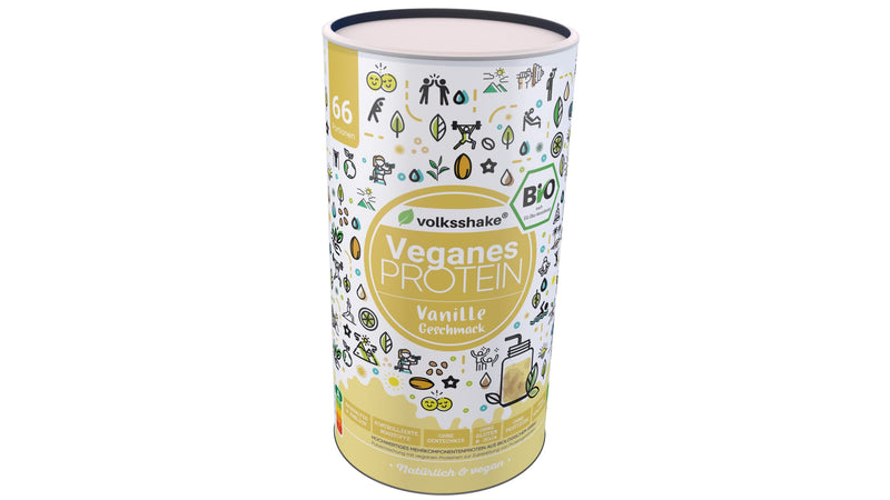 [Australia] - ORGANIC Protein vegan | vanilla | DE-ÖKO-006 | 10 plant-based protein sources | Without sweeteners | Without soy & gluten | Premium quality from Lake Constance | Made in Germany (1000g, vanilla) 