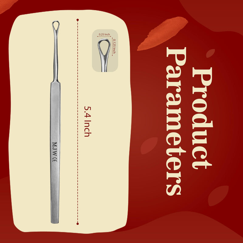 [Australia] - MJW Professional earwax remover made of stainless steel ear loop for removing ear irrigation, reusable ear cleaner tool for adults and children, hygienic earwax removal 