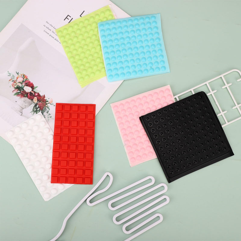 500pcs Bump Dots for Visually Impaired, Assorted Sizes Braille Stickers Low Vision Aids Products Tactile Dots for Blind & Elderly (Red, Light Blue, Green, Pink, Milky-White, Black)