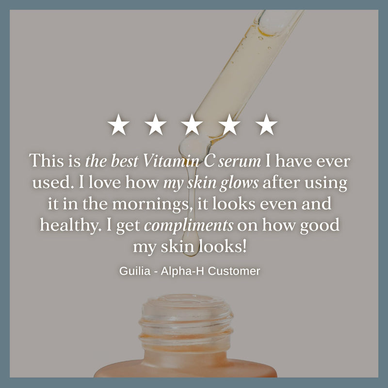 Alpha-H Face Serum - Daily Brightening For Dull, Uneven Complexion - Helps Boost Glow And Smooth Texture - Lightweight Comfort For Dry, Sensitive Skin Vitamin C: Clarity