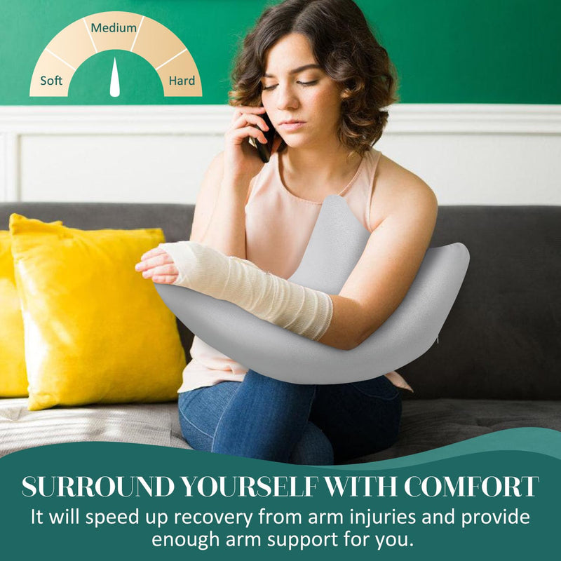 [Australia] - HARBOREST Shoulder Surgery Pillow - Shoulder Pillow for Shoulder Pain, Rotator Cuff Pillow for Sitting (Light Grey) Without Shoulder Strap Light Grey 