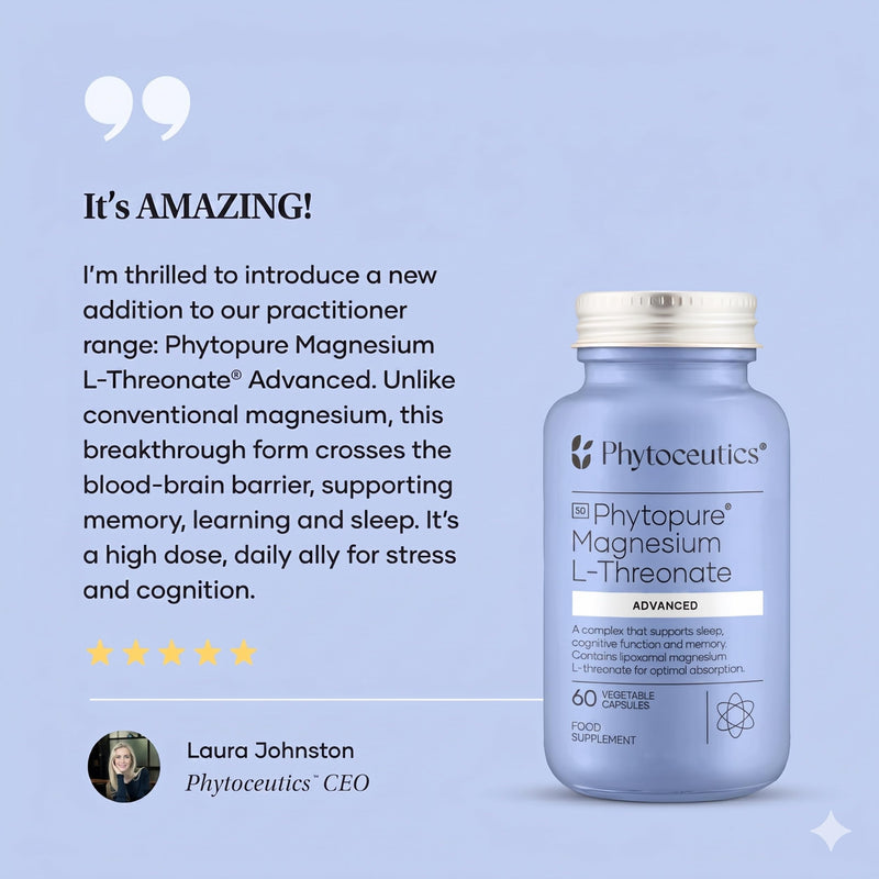 Phytopure® Magnesium L-Threonate Advanced – Brain-Targeted Magnesium – Supports Sleep, Memory and Cognitive Function – High-Potency Magnesium L-Threonate – 30 Capsules