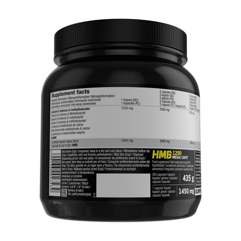 OLIMP SPORT NUTRITION Olimp Labs HMB Capsules, 1250 mg, Pack of 300 Mega Capsules