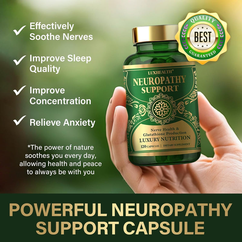 [Australia] - Nerve Savior for Neuropathy, Advanced Neuropathy Supplements 120 Capsules, Alpha Lipoic Acid & Benfotiamine, Nerve Support with 600mg Nerve Savior for Neuropathy 