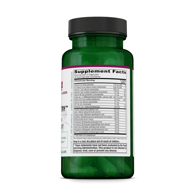 Vitanica Immune Symmetry - Immune System Support Supplement with Vitamins A, C & B6 - Antioxidant Supplement to Support Immune Health - Vegan Supplement - Consumer Line - 60 Vegan Caps Lady - 60 Vegan Caps