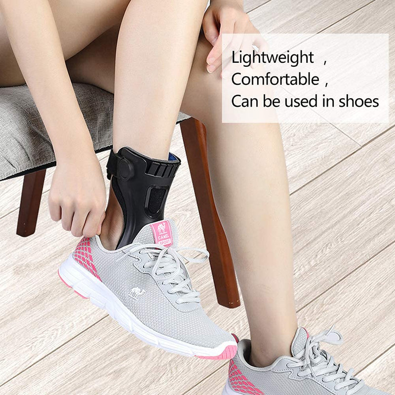 Drop Foot Brace Orthosis AFO AFOs Ankle Brace Support With Comfortable Inflatable Airbag for Hemiplegia Stroke Shoes Walking (Left foot, X-Large) Left foot