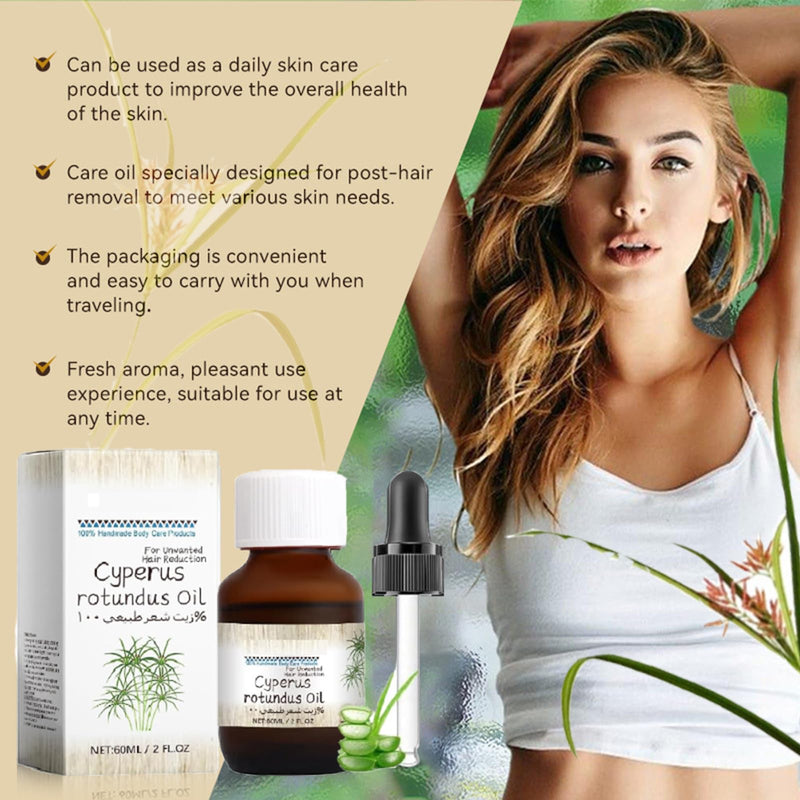 [Australia] - Cyperus rotundus oil,Pure Cyperus Oil Silky Hair Remover,Cyperus essential oils for hair removal,Mature Cyperus rotundus oil for reducing body hair growth 