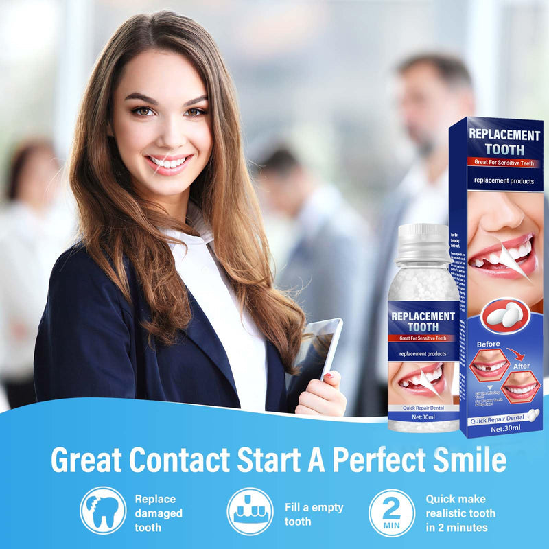 [Australia] - Tooth Repair Kit, Moldable Tooth Filling Repair Kit at Home, Make You Smile Confident Again, with 4 Dental Tools & 30 ml 