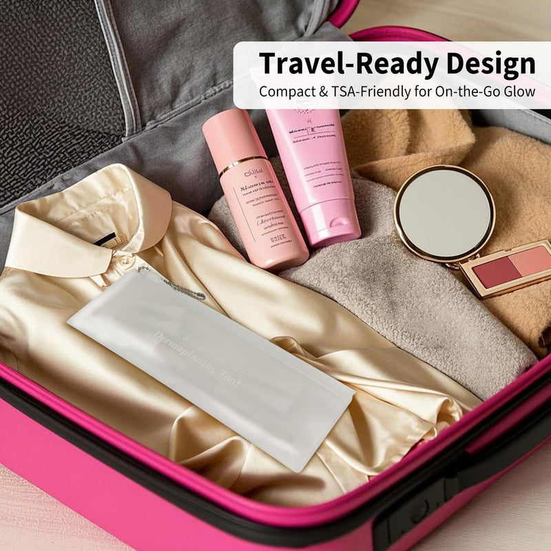 Dermaplane Razor for Women Face, Precision Face Razors for Women, Dermaplaning Tool, Gentle Exfoliation, Perfectly Shape Brows, Reusable Metal Handle with 8 Microblades, Beige Beige with 8 Refills