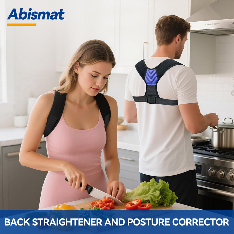 Back Posture Corrector for Men Women, Invisible Back Brace Shoulder Straightener for Neck Shoulder & Upper Back Pain Relief, (Chest Size 27"-38") Medium (Chest Size 27"-38") Blue 1