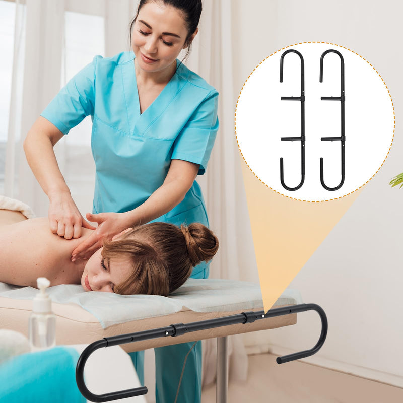 [Australia] - Blulu 2 Pcs Massage Paper Roll Holder for Massage Tables Adjustable from 24" to 30" Width, with Rubber Band for Paper Roll Fixed 