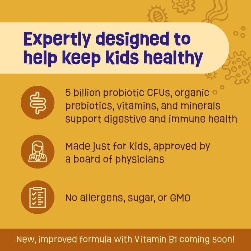 [Australia] - Physician's CHOICE Probiotics for Kids - 7 Diverse Strains, Organic Prebiotics, Vitamins & Minerals - Clinically Studied L. Rhamnosus GG - Immune & Digestive Support - No Sugar or Artificial Dyes Tart Berry 30 Count (Pack of 1) 