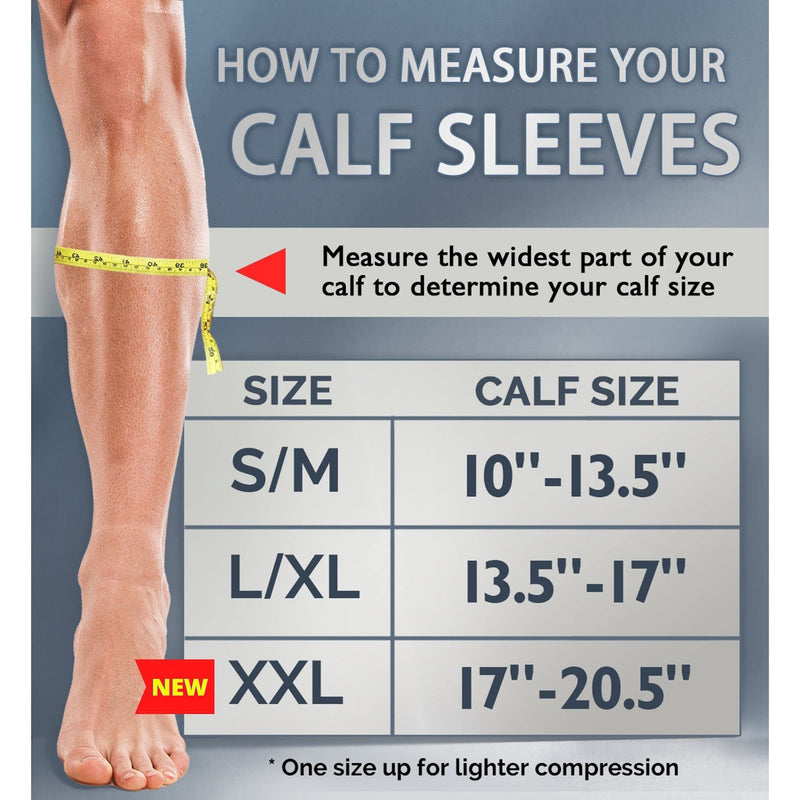 [Australia] - NEWZILL Compression Calf Sleeves (20-30mmHg) for Men & Women Perfect Option to Compression Socks for Running Travel Nursing Solid Grey L/XL (see Size Chart) 
