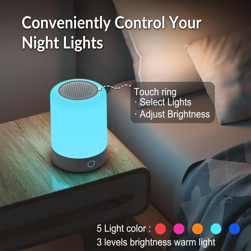 [Australia] - Kipcush Night Light White Noise Sound Machine, Max 8H Timer, 20 Soothing Sleep Sounds. Portable Design for Bedroom, Office, Nursery, Travel, Up to 8 Hours Battery Life 