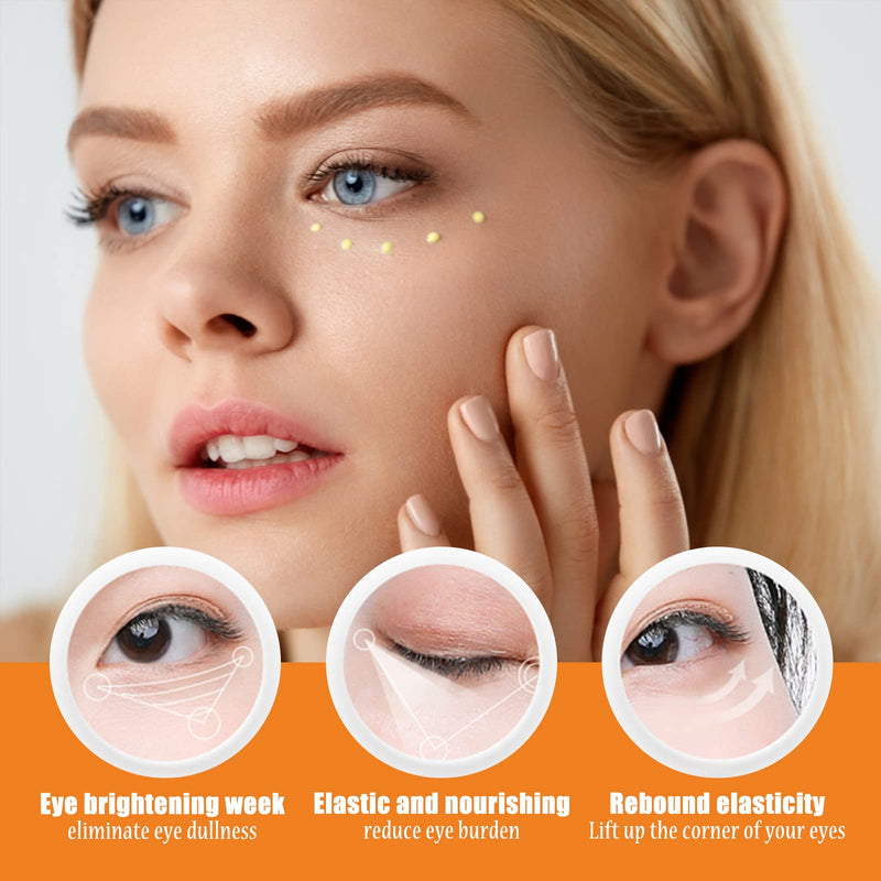 Turmeric + Vitamin C Booster Eye Cream, Brightening and Hydrating Eye Cream, Dark Circle Relief, Elasticity Treatment, Gentle Anti-Aging & Anti-Wrinkle Care