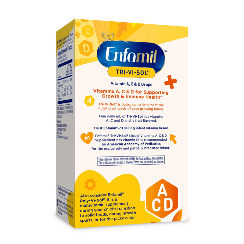 [Australia] - Enfamil Tri-Vi-Sol Infant Multivitamin Drops, Supports Growth & Immune Health for Babies, 50mL Bottle 1.69 Fl Oz (Pack of 1) 