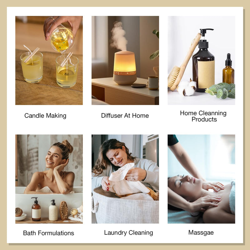 [Australia] - Essential Oils Set Top 6 Aromatherapy-Essential Oils for Diffuser for Home,Air Freshening Diffuser Oils Scents for aromatherapy,Laundry,Candle&Soap Making,Humidifiers 6 X 10ML Pure Bliss 