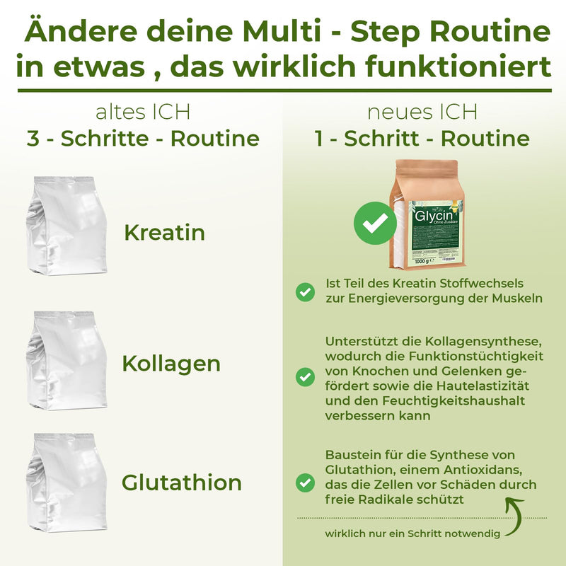 [Australia] - He-Ju glycine powder 1000 g, laboratory tested, 330 portions of amino acid, vegan, 100% pure, without additives, buy glycine in premium quality 330 portions (pack of 1) 
