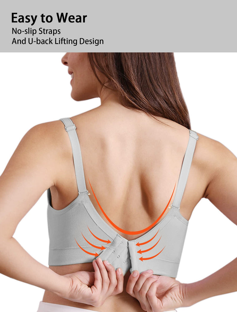 [Australia] - iloveSIA 3PACK Nursing & Pumping bra All in One Hands free Pumping bra XX-Large Black/Beige/Grey 