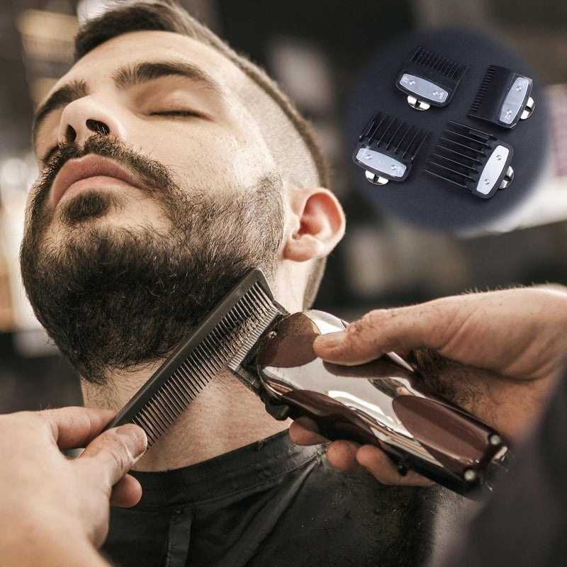 [Australia] - Set of 4 hair clipper attachments for choice, hair clipper guide combs, beard trimmer attachment comb set, magic clip trimmer razor 