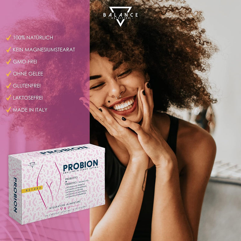 [Australia] - BALANCE NUTRITION Lactic Acid Bacteria Vagina Probiotics Women Vaginal Probiotics Dietary Supplement Prebiotics Helpful to Increase Wohlerghens Bacterial Vaginal Flora 30 Capsules 