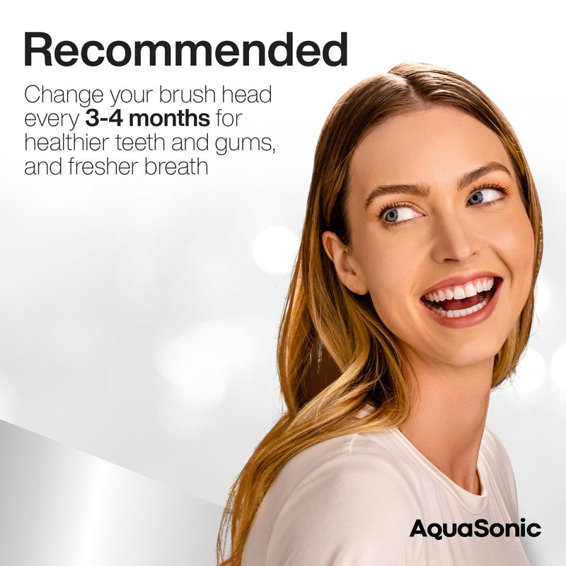 [Australia] - AquaSonic Proflex Replacement Brush Heads | ADA Accepted | for Whiter Teeth & Gum Care | Compatible with Many AquaSonic Toothbrush Handles (3 Pack Black) 3 Pack Black 