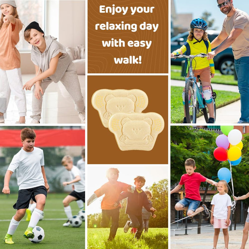[Australia] - Heel pads shoes for children, 6 pieces cute heel holder children's heel pads for shoes that are too big, shoe reducer for girls and boys 