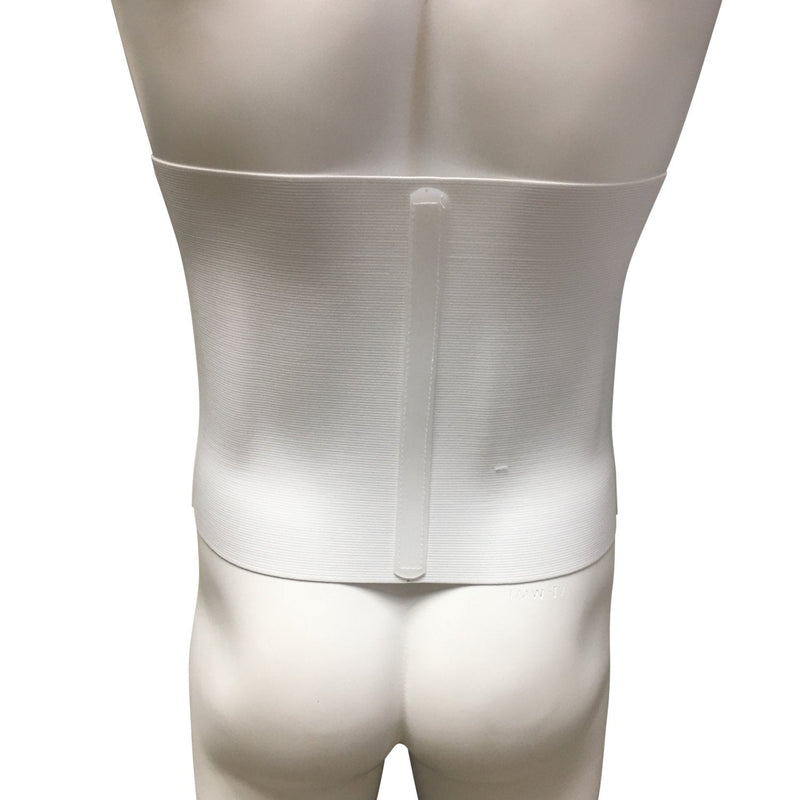OTC Abdominal Binder, 10-Inch Chest and Rib Panel Support for Men and Women, Elastic, White, 3X-Large 3X-Large (Pack of 1)