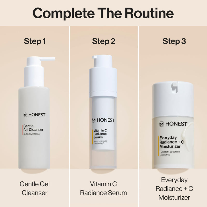 Honest Beauty Vitamin C Radiance Serum, Sensitive Skin, Unscented, 1 fl oz