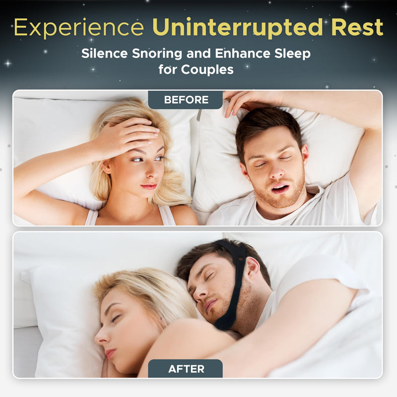 [Australia] - Chin Strap for Sleeping, CPAP Chin Strap, Anti Snoring, CPAP Chin Strap to Keep Mouth Closed, Adjustable, Breathable and Comfortable 