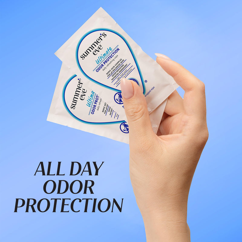 [Australia] - Summer's Eve, Ultimate Odor Control, Daily Feminine Wipes with Boric Acid, Removes Odor, On-the-go Body Wipes with pH Balance, 12 ct 12 Count (Pack of 1) 