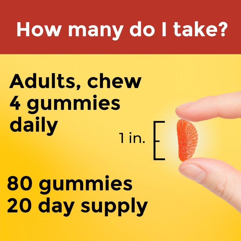 Nature Made Vitamin C Gummies, Maximum Strength Dosage, 80 Count | Vitamin C 1000mg per Serving, Adult Vitamin C Immune Support Gummies, Daily Immune Support, Tangerine Flavor, 20 Day Supply 80 Count (Pack of 1)