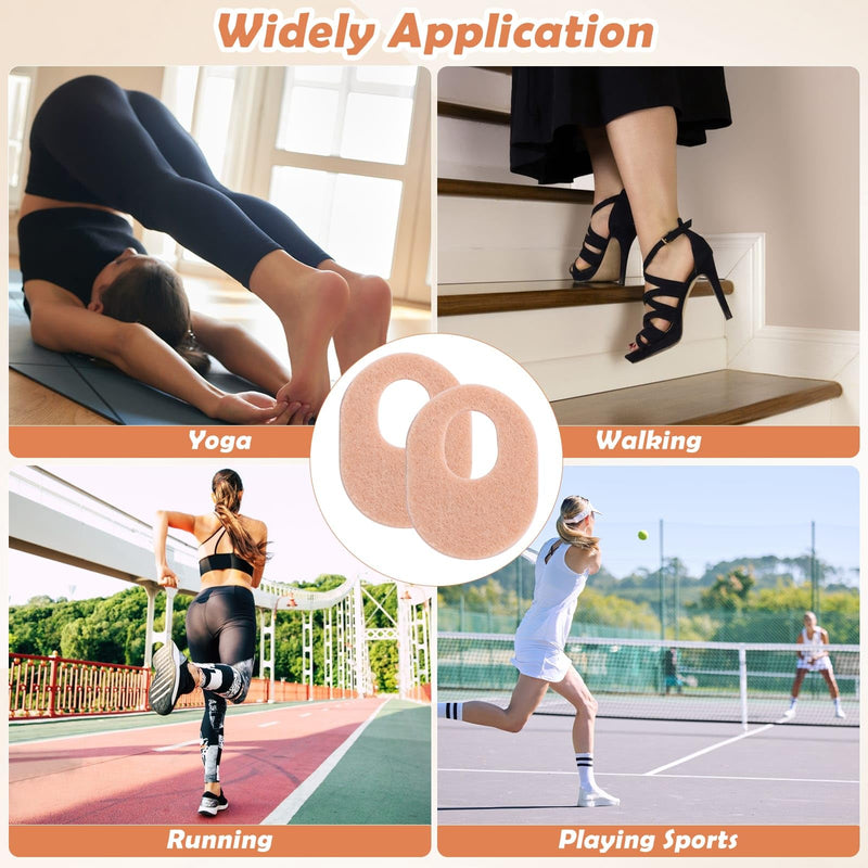 [Australia] - Shynek 72 Pcs Callus Pads Soft Felt Callus Cushion Pads for Bottom of Foot Self Adhesive Foot Callus Cushions, Corn Pads for Feet for Men and Women Pain Relief Foot Care, Beige, Oval Shape 