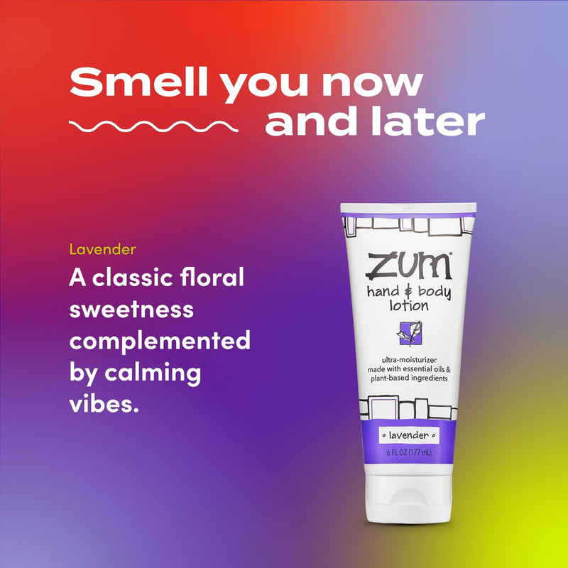 Zum Hand & Body Lotion - Lavender, 6 fl oz (2 Pack) | Moisturizes dry skin on hands and body with shea butter, jojoba oil and more